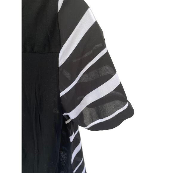 INC INTERNATIONAL CONCEPTS, XL, BLK WITH WHITE STRIPED TOP - Picture 4 of 7